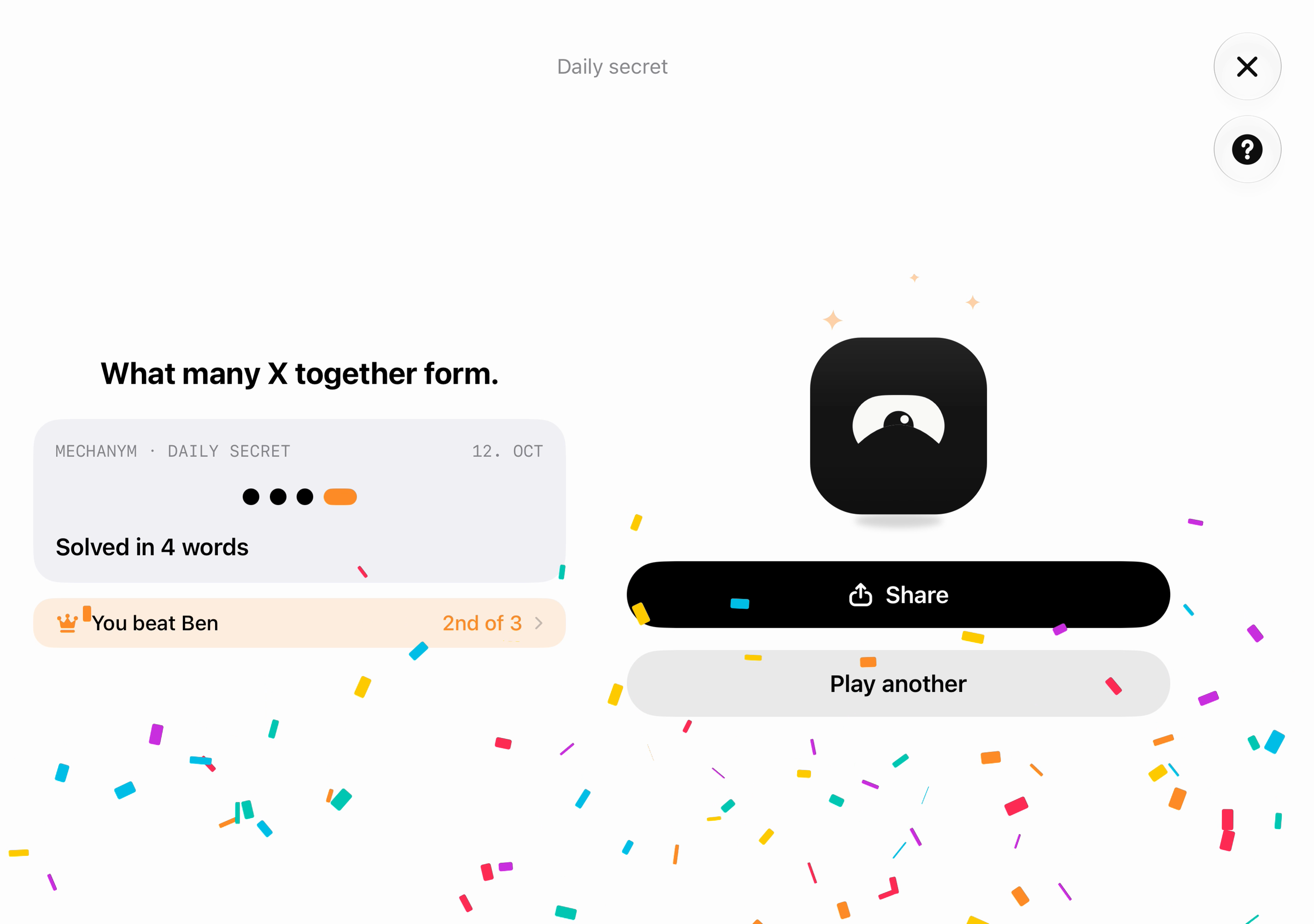 iPhone Duo screenshot: Solved, light