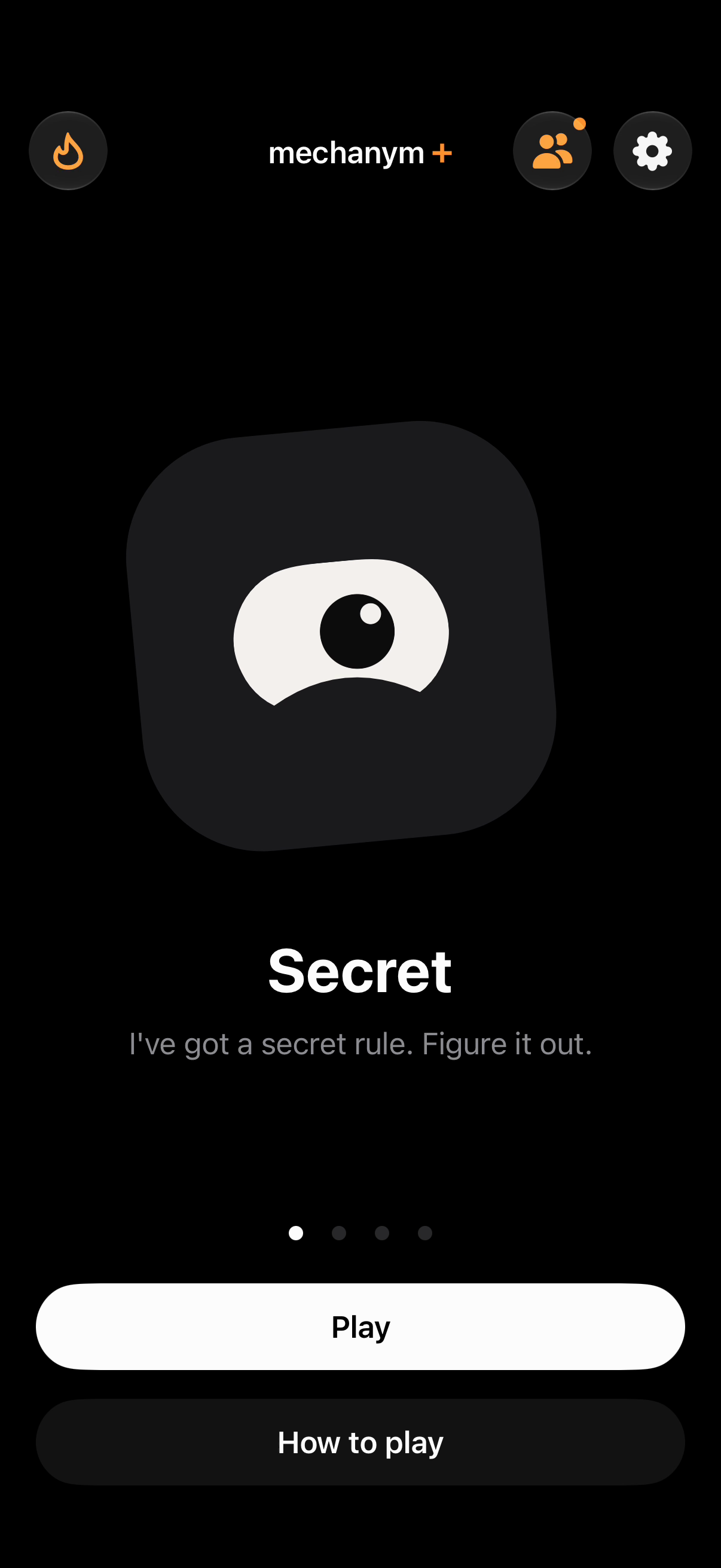 iPhone screenshot: Home, dark