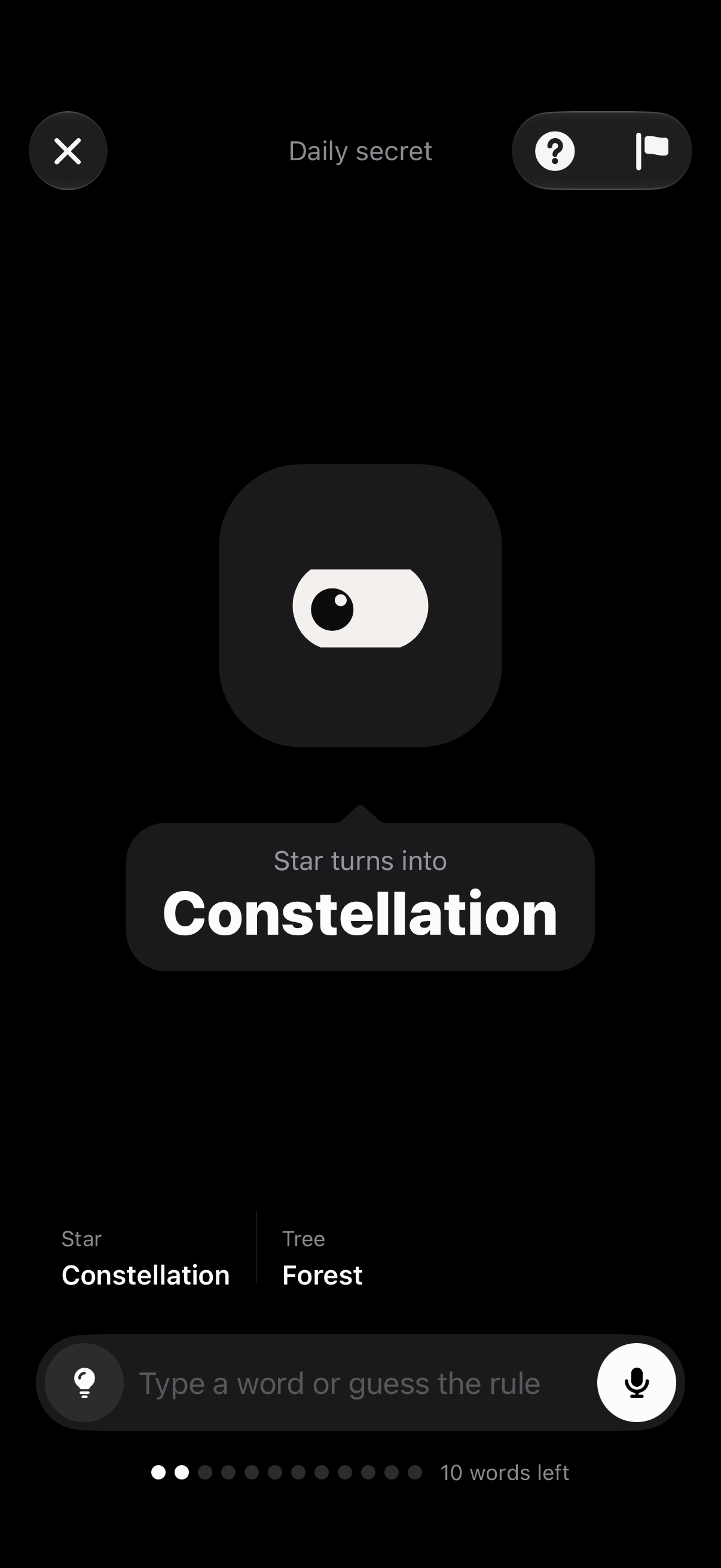 iPhone screenshot: Round, dark