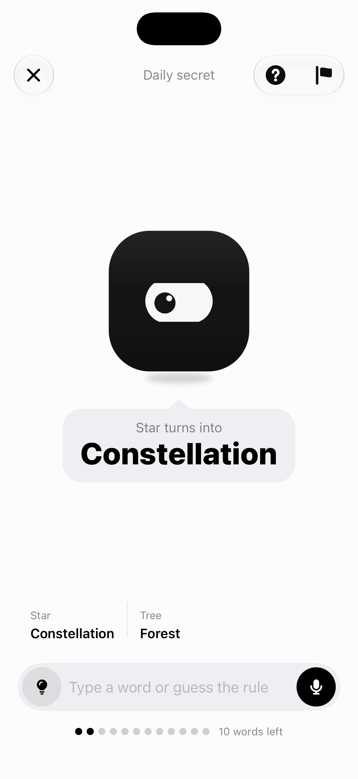 iPhone screenshot: Round, light